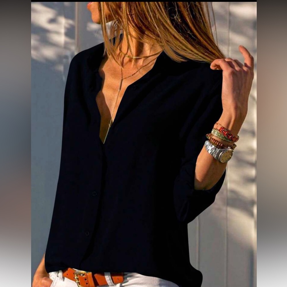 Elegant Black Women's Top